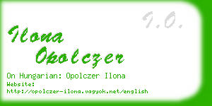 ilona opolczer business card